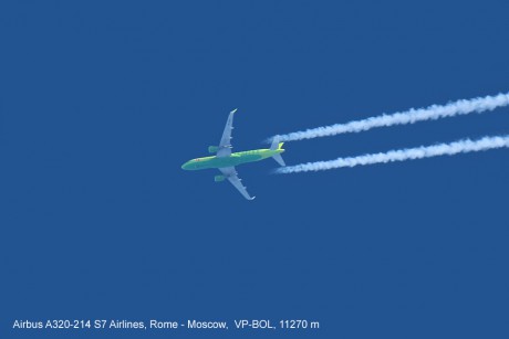 Airbus A320-214 S7 Airlines, Rome - Moscow,  VP-BOL, 11270 m