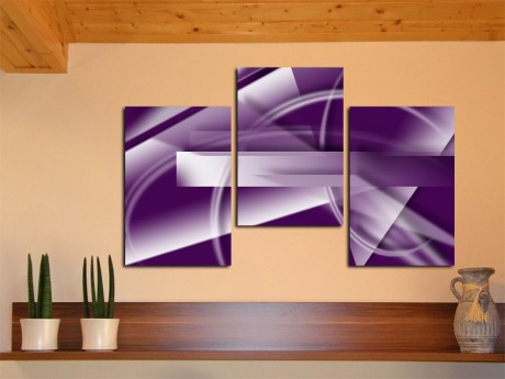 Purple abstract - 3 x 40x60cm